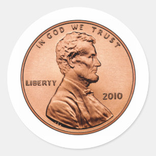 LINCOL PENNY RUNDER AUFKLEBER