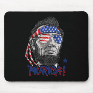 Lincoln 4. Juli Murica Männer Frauen amerikanische Mousepad