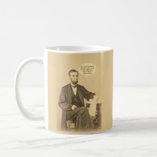 Lincoln Ages or Angels Historic Zitat Kaffeetasse (Links)