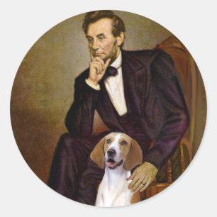 Lincoln - American Foxhound Runder Aufkleber