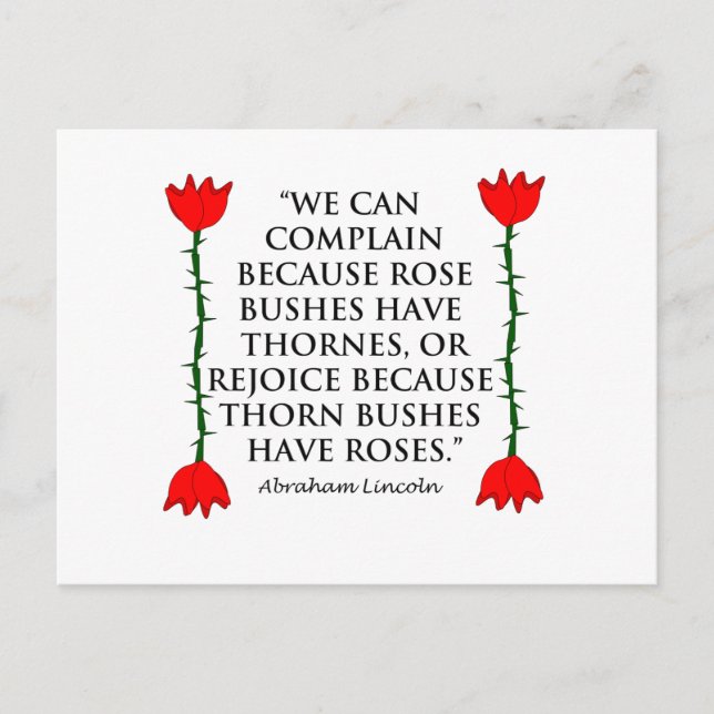Lincoln: auf Thornes und Rose (zwei Rose). Postkarte (Vorderseite)