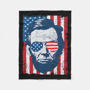 Lincoln Beard Sungles & amp; Amerikanische Flagge Fleecedecke
