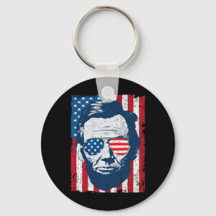 Lincoln Beard Sungles & amp; Amerikanische Flagge Schlüsselanhänger