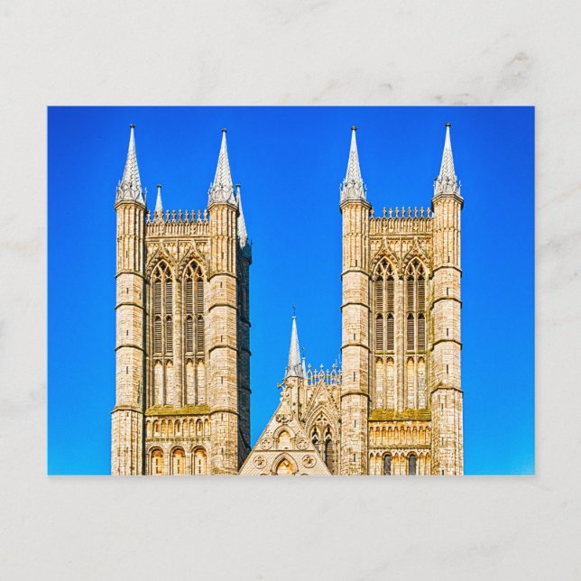 Lincoln Cathedral Postkarte (Vorderseite)