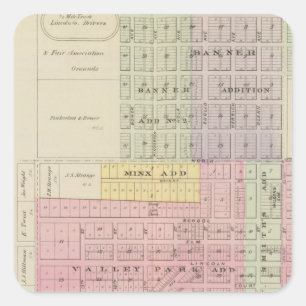 Lincoln Center, Beverly, Nescatunca, Kansas Quadratischer Aufkleber
