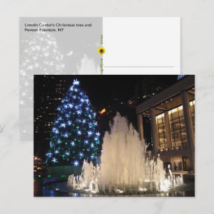 Lincoln Center Weihnachtsbaum - Postkarte