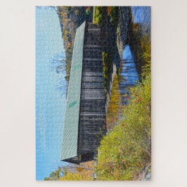 Lincoln Covered Bridge, Herbst, Holz, Vermont