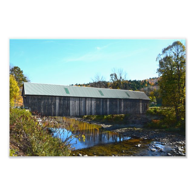 Lincoln Covered Bridge, Woodstock, Vermont Fotodruck (Vorne)