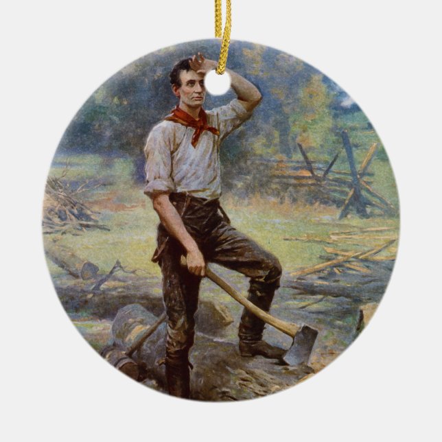 Lincoln der Schienen-Teiler durch Jean L. Gerome Keramikornament (Vorne)