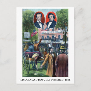 Lincoln-Douglas-Debatte von 1858 Postkarte