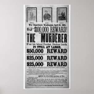 Lincoln-Ermordung wollte Plakat