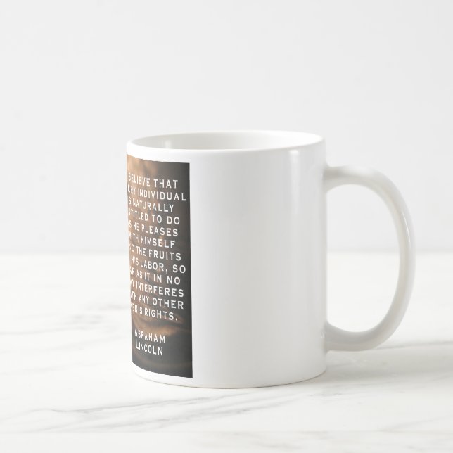 Lincoln-Freiheits-Tasse Kaffeetasse (Rechts)