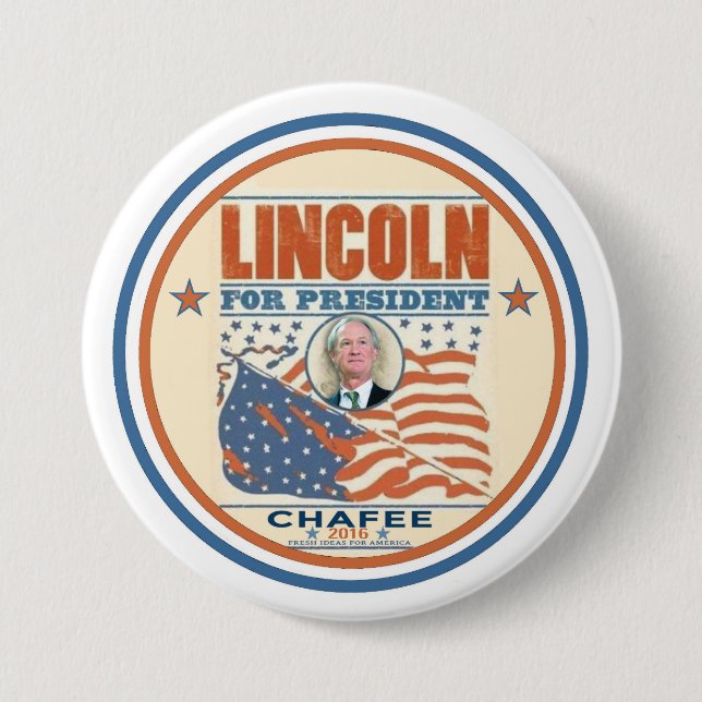 Lincoln für den Präsidenten Button (Vorderseite)