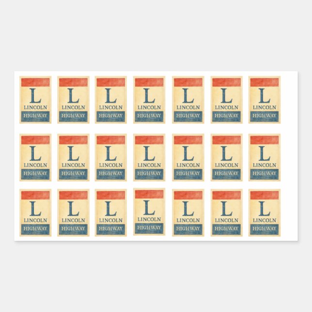 Lincoln Highway Watercolor Aufkleber (Vorderseite)