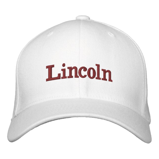 Lincoln-Kappe Bestickte Baseballkappe (Vorderseite)
