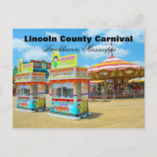 Lincoln Landkreis Carnival - Brookhaven, Mississip Postkarte