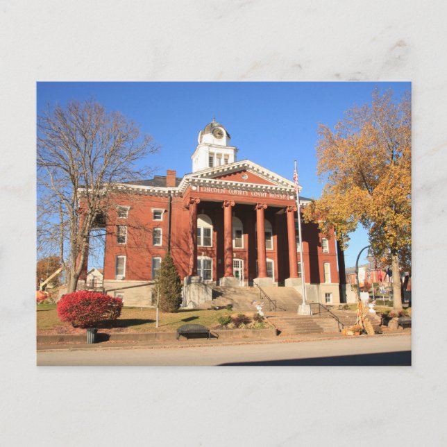 Lincoln Landkreis Court House Postkarte (Vorderseite)