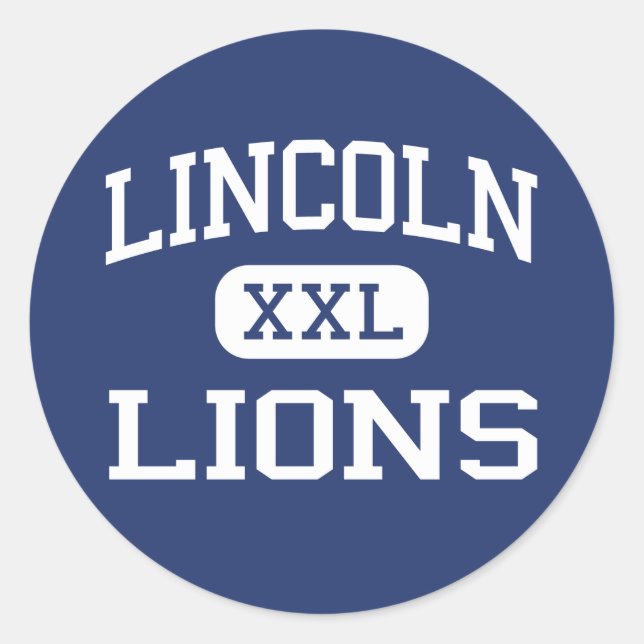 Lincoln - Löwen - hoch - Lincoln Rhode Island Runder Aufkleber (Vorderseite)