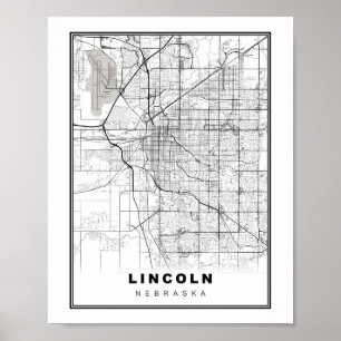 Lincoln Map Poster