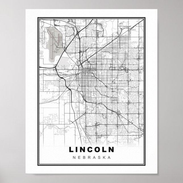 Lincoln Map Poster (Vorne)