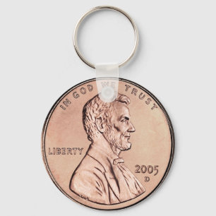 Lincoln Memorial 2005 1 Kupfermünzegeld des Cents Schlüsselanhänger
