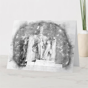 Lincoln Memorial Aqucolor Dankeskarte