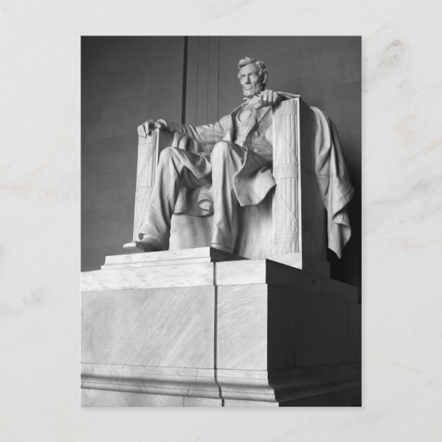 Lincoln Memorial B&W Grey Carte postale (Devant)