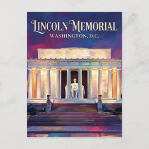 Lincoln Memorial District of Columbia Postkarte