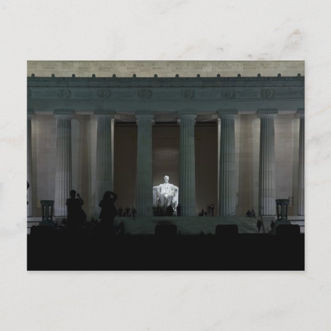 Lincoln Memorial Postcard Postkarte (Vorderseite)