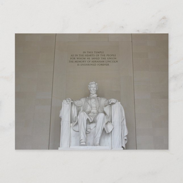 Lincoln Memorial Postcard Washington DC Field Trip Postkarte (Vorderseite)