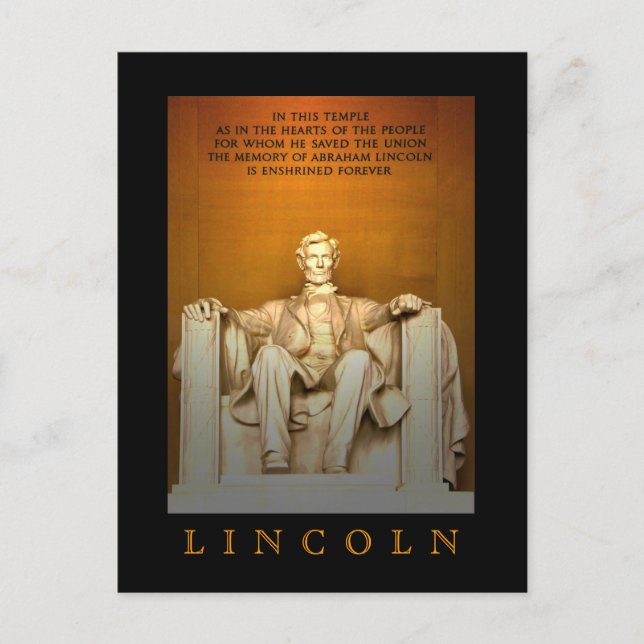 Lincoln Memorial Postkarte (Vorderseite)