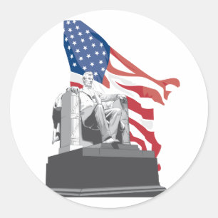 Lincoln Memorial Runder Aufkleber