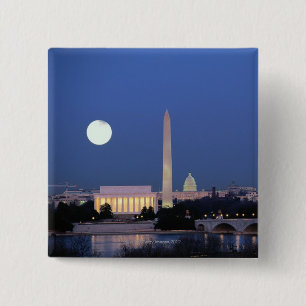 Lincoln Memorial, Washington-Monument, US Button