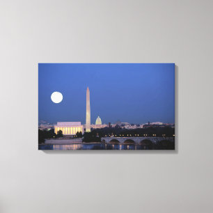 Lincoln Memorial, Washington-Monument, US Leinwanddruck