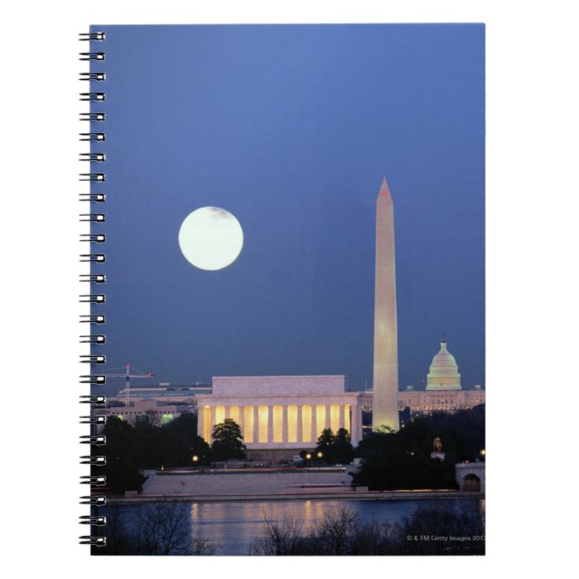 Lincoln Memorial, Washington Monument, USA Notizblock (Vorderseite)