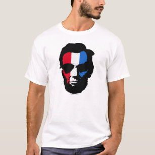 Lincoln mit Aviator-Sonnenbrille - Red White Blue T-Shirt