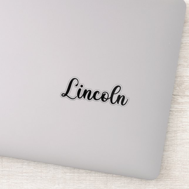 Lincoln Name - Handgeschriebene Kalligrafie Aufkleber (Detail)