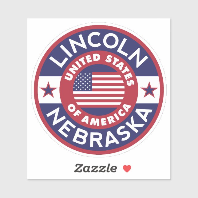 LINCOLN, Nebraska Aufkleber (Blatt)