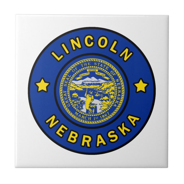 Lincoln Nebraska Fliese (Vorderseite)