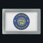 Lincoln Nebraska Rechteckige Gürtelschnalle<br><div class="desc">Lincoln Nebraska</div>