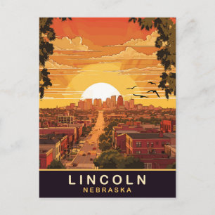 Lincoln, Nebraska, Reise  Postkarte