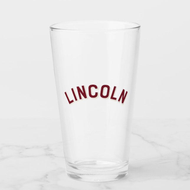 Lincoln, Nebraska Vintag Arch Glas (Vorderseite)
