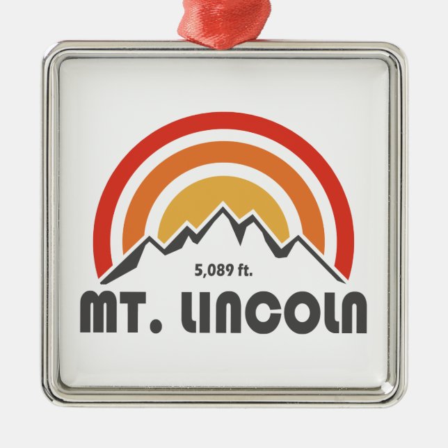 Lincoln New Hampshire Ornament Aus Metall (Vorne)