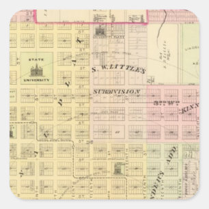 Lincoln North, Nebraska Quadratischer Aufkleber