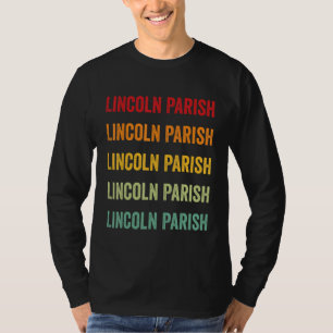 Lincoln Parish County Louisiana Regenbogen-Text-De T-Shirt