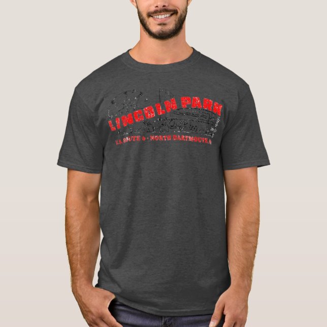 Lincoln Park Retro Vergnügungspark T Shirt - Nord (Vorderseite)