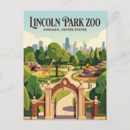 Lincoln Park Zoo Illinois Postkarte