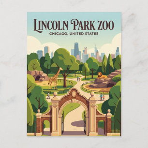 Lincoln Park Zoo Illinois Postkarte