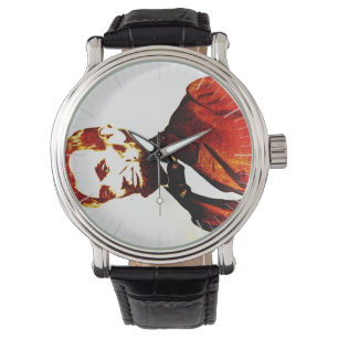 Lincoln-Pop-Kunst Colorized seitlich Porträt Armbanduhr