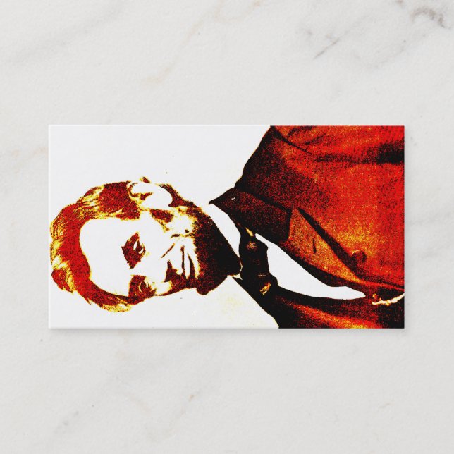 Lincoln-Pop-Kunst Colorized seitlich Porträt Visitenkarte (Vorderseite)